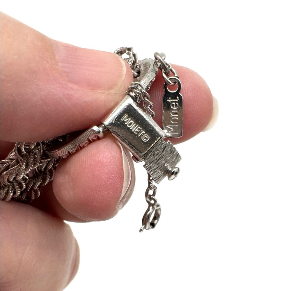 Monet Multi-Chain Silvertone Textured Bracelet - Picture 8 of 13